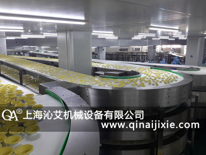 面包蛋挞输送机，烘培冷却流水线